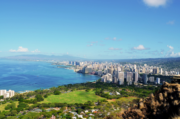 Aerial View of Oahu