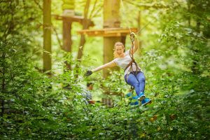 enjoy zipping in forest